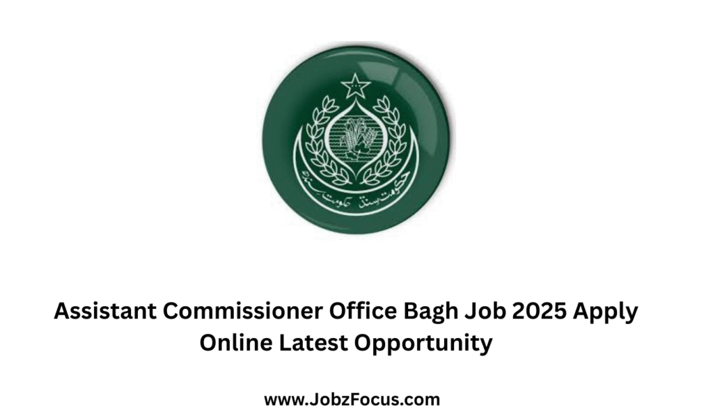 Assistant Commissioner Office Bagh Job 2025 Apply Online  Latest Opportunity